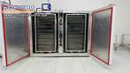 Stainless steel dehydrator oven with 120 trays.