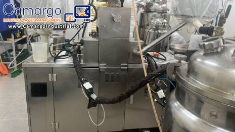 Production line for soft gel capsules, encapsulating up to 24,000 capsules/hour.