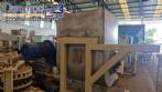 Stainless steel mixer with conveyor belt