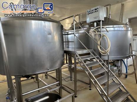 Queijomatic for making cheese paste Globo Inox 8,000 liters