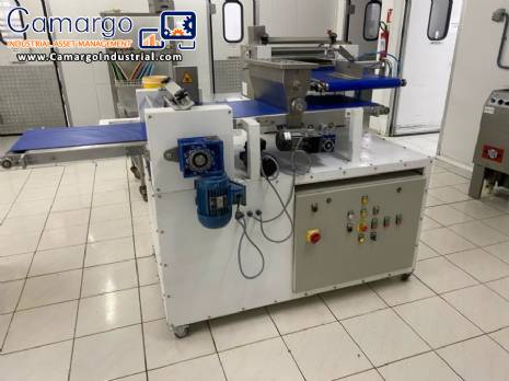 Pizza dough line for bread making, conical balling machine, continuous oven rolling machine FIMAK, Leader in Mechanical Industry, Gas Service Industrial