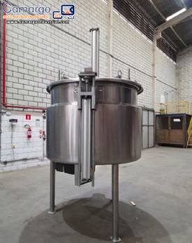 KROMA 1,800 liter stainless steel jacketed mixing tank reactor/agitator