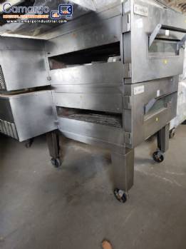 Lincoln stainless steel industrial gas conveyor oven for esfiras pizzas