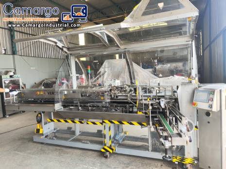 Fabrima Vertopac VP 120 vertical cartoner with medicine leaflet inserter
