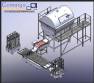 Continuous production line for Minas Frescal cheese, 2,000 liters, stainless steel.