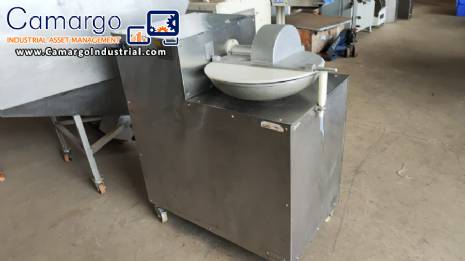 Stainless steel meat cutter processor with rotating knives