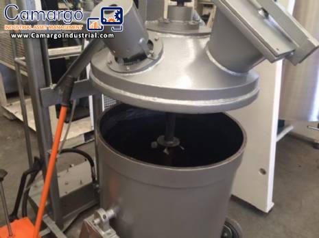 Mixing vacuum tank in stainless steel 150 L