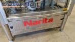 Automatic stainless steel labeling machine with two heads for Narita self-adhesive labels