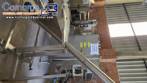 Inclined screw conveyor with stainless steel silo