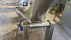 Inclined screw conveyor with stainless steel silo