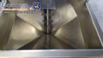 Inclined screw conveyor with stainless steel silo