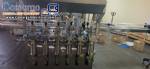 Linear filling machine with 6 pistons filling system