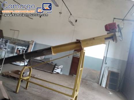 Stainless steel screw conveyor with carbon steel structure 6 meters