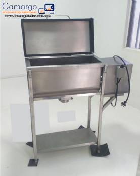 Stainless steel ribbon blender mixer for powders, 50 liters.