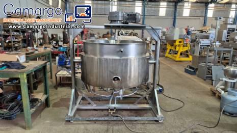 Stainless steel gas cooker, 600 liters.