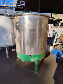 Stainless steel melting tank with coil 1000 liters