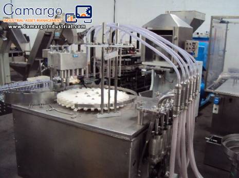 Filling / Capping 6 semiautomatic pistons 150 ml for liquid