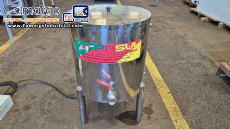 Stainless steel jacketed storage tank with electric heating, 70 liters, PR Sul