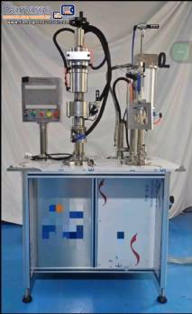 Bag on valve aerosol filler 800 to 1200 bottles per hour Bag on valve aerosol filler 800 to 1200 bottles per hour