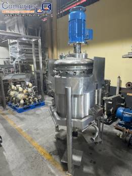 Stainless steel jacketed mixing tank Turbon Mixer high shear Recinox 200 liters Stainless steel jacketed mixing tank Turbon Mixer high shear Recinox 200 liters